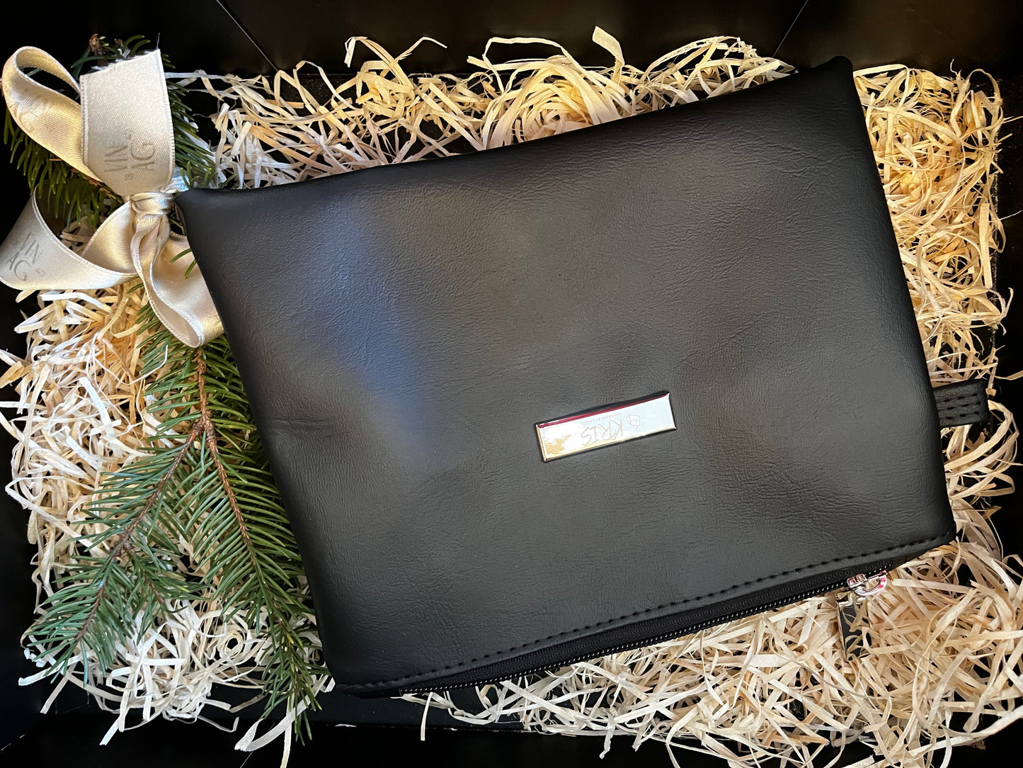 KRIS Handmade Cosmetic Black Bag