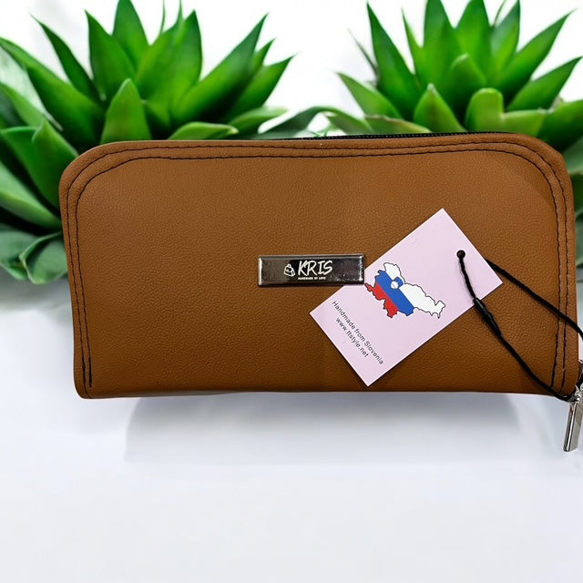 KRIS Handmade Large Brown Wallet