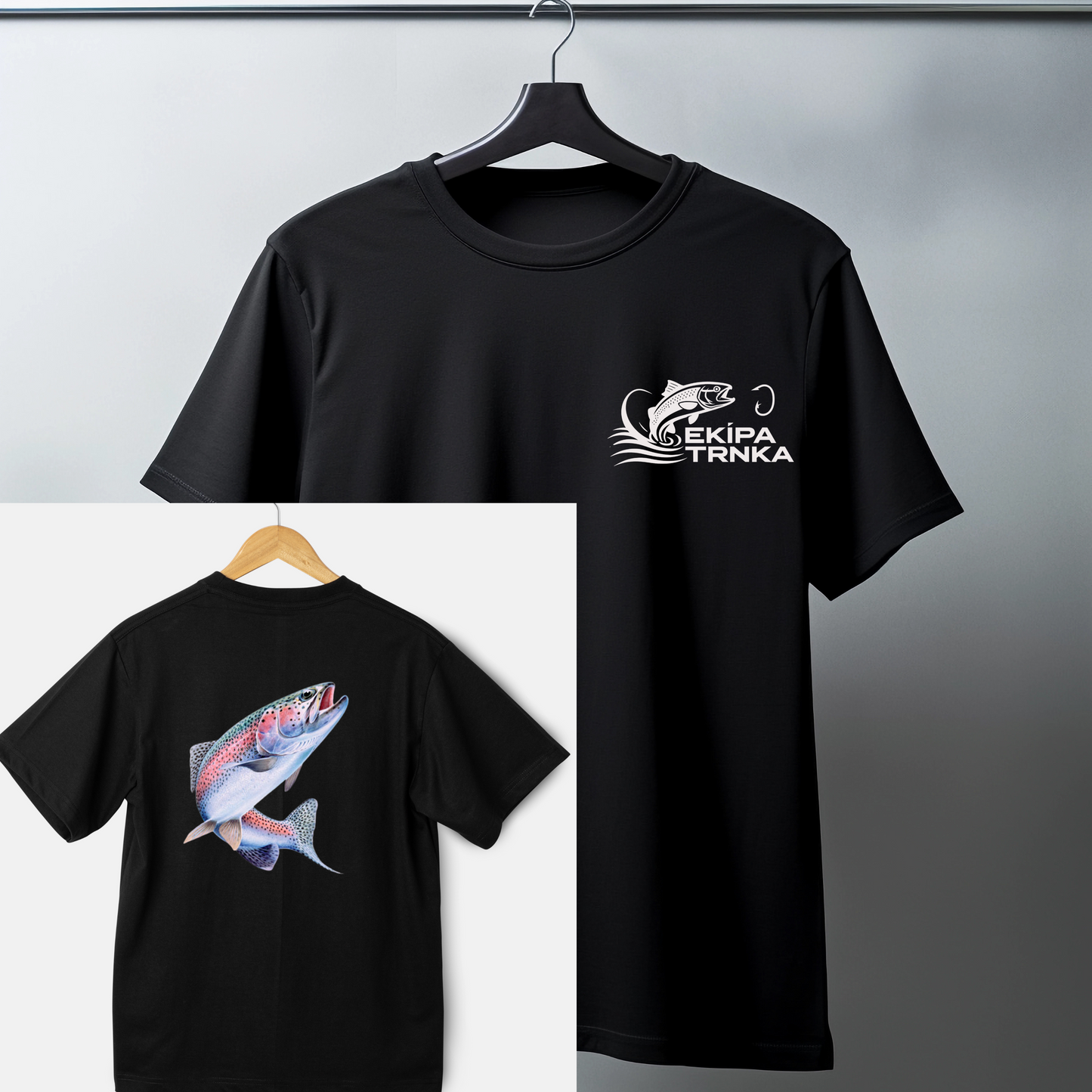 Unique Slovenian Fishing T-Shirt - EKIPA TRNKA Design for Fishing Teams