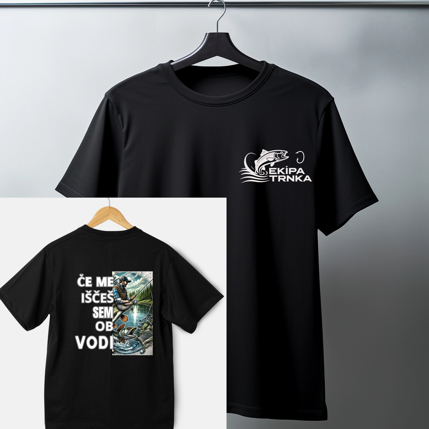 Unique Slovenian Fishing T-Shirt - EKIPA TRNKA Design for Fishing Teams