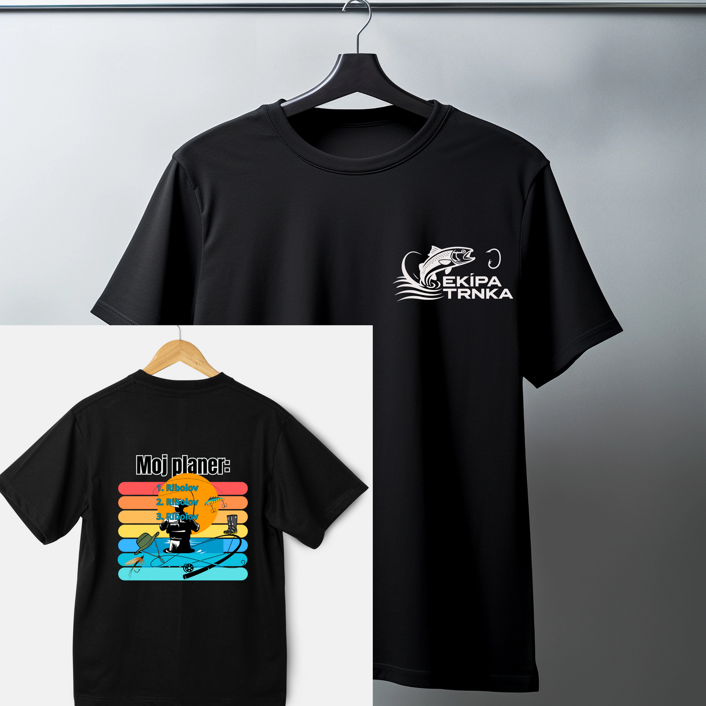 Unique Slovenian Fishing T-Shirt - EKIPA TRNKA Design for Fishing Teams
