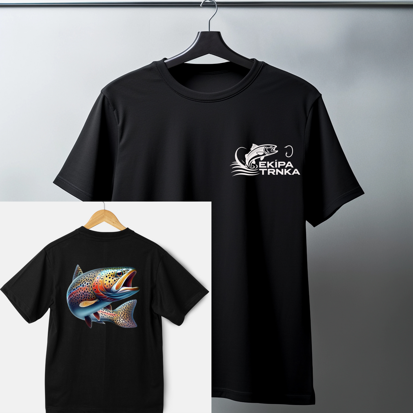 Unique Slovenian Fishing T-Shirt - EKIPA TRNKA Design for Fishing Teams